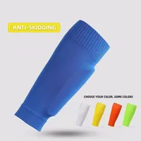 1 paire de chaussettes de protection de Football à haute élasticité sans pieds, protège-tibia pour enfants et adultes, manches de soutien des jambes pour Sport de Football 1
