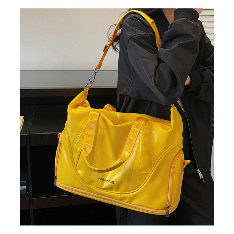 Damentasche Aus Weichem Leder In Kleinblau Für Sport Und Reise_voghion.com