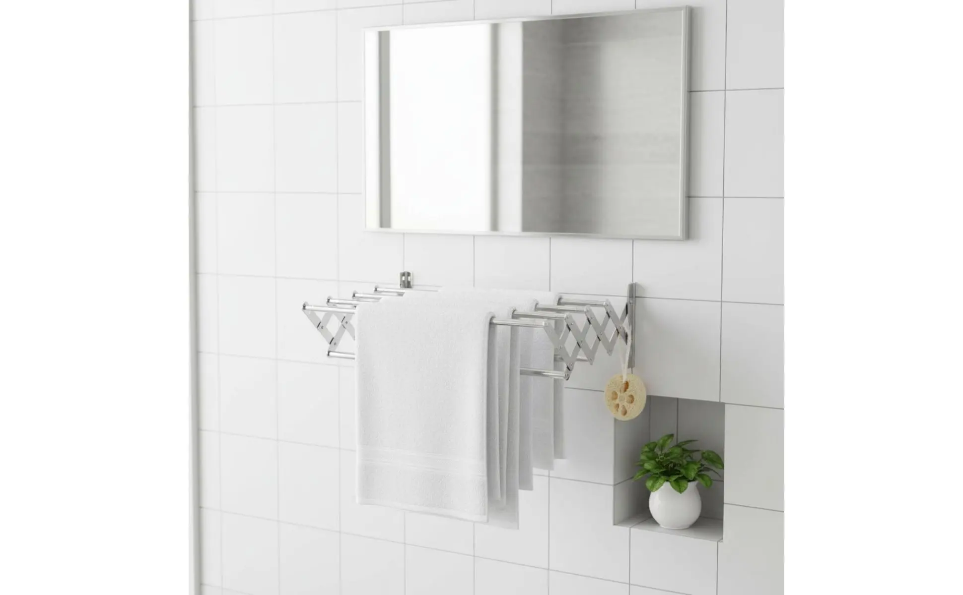 Retractable Towel Rack Multifunctional Stainless Steel Bathroom Rack Stainless Steel Towel Shelf Waterproof for Barbershop