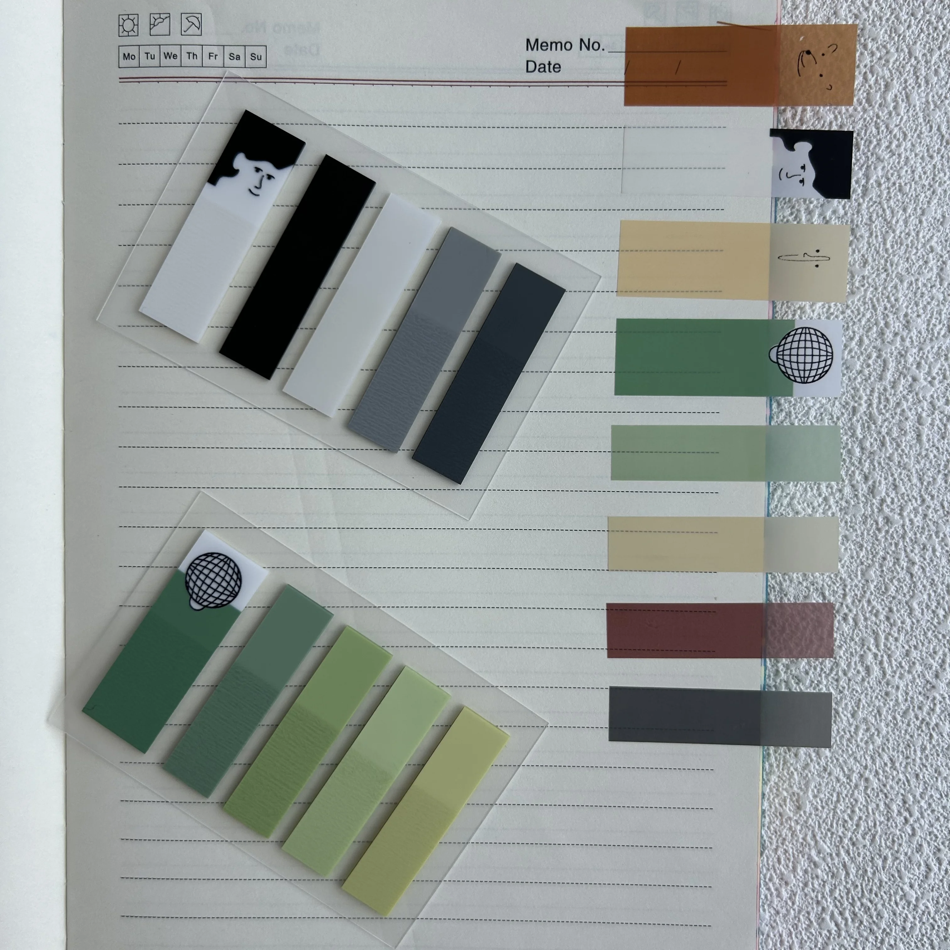 4Packs Transparent Sticky Notes Self-Adhesive Reading Annotation for Books Notepad Bookmarks Memo Pad Index Tabs 4