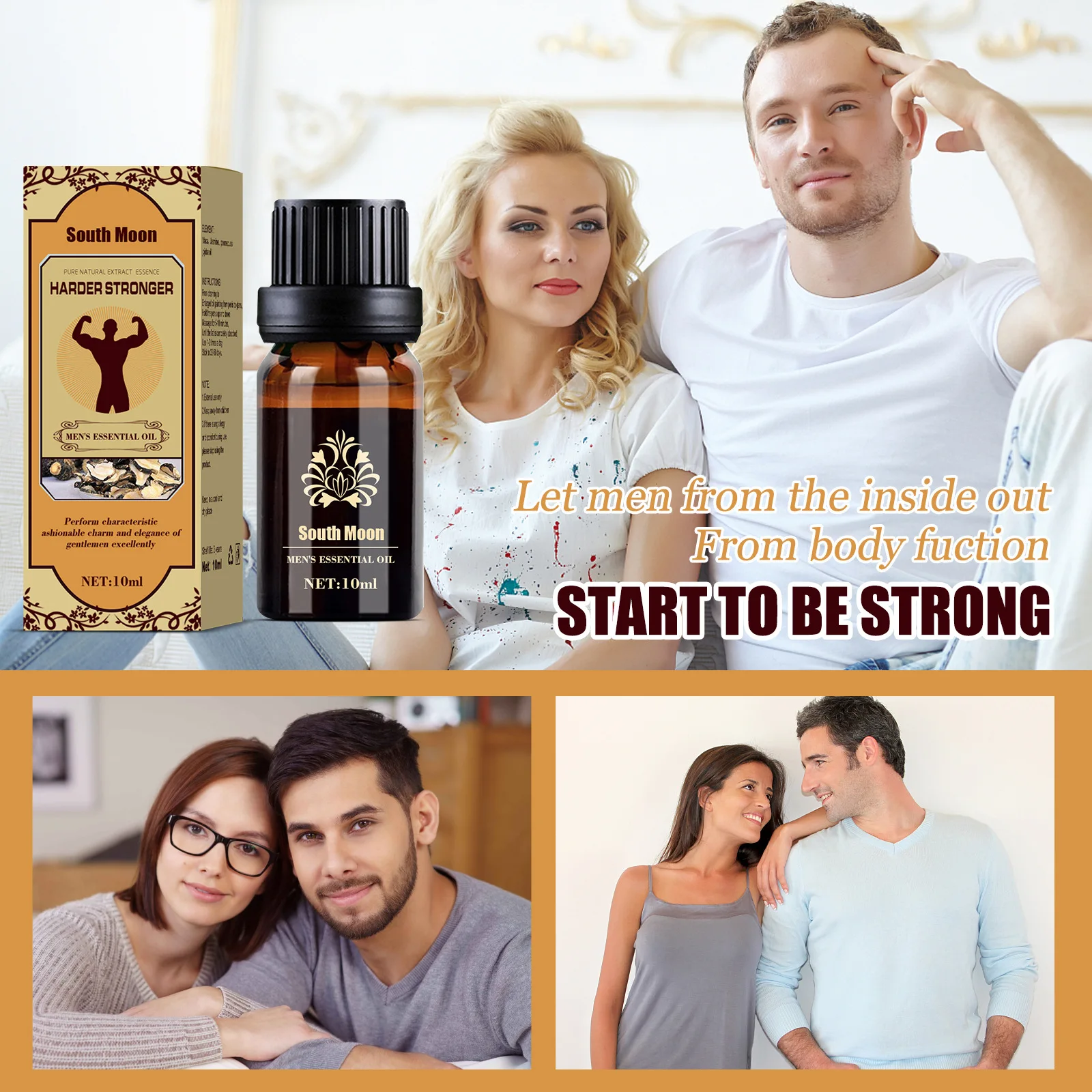South Moon Men's essential oil, private area care vitality massage oil adult products repair health care products