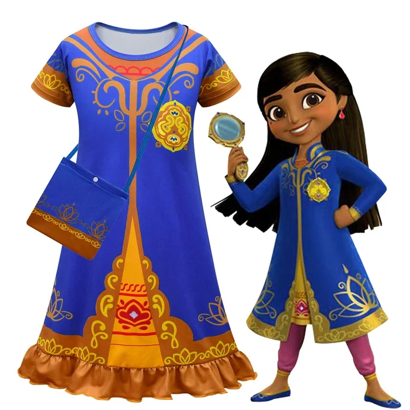 

Пижамные платья для девочек, детская ночная рубашка с изображением героев мультфильмов мира, Королевский детектив, домашняя одежда для девочек-подростков, детская одежда для сна, платье, сумка