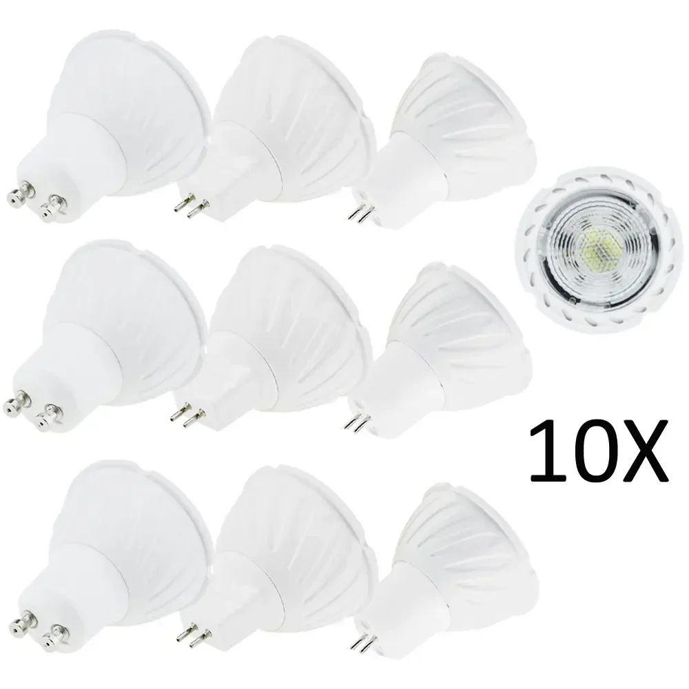 

10X GU10 MR16 LED Spotlight 7W GU5.3 LED Lamp COB AC90-260V Cold/ Warm White bombilla Bulb Lamp For Home Office Lighting