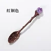 Natural Amethyst Cluster Teaspoon Energy Crystal Tooth Flower Gem Spoon Altar Witchcraft 3