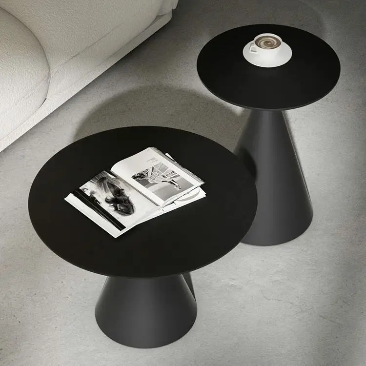 Nordic Cream Style Small Apartment Hourglass Coffee Table Set Modern Minimalist Living Room Sofa Round Table Furniture Design