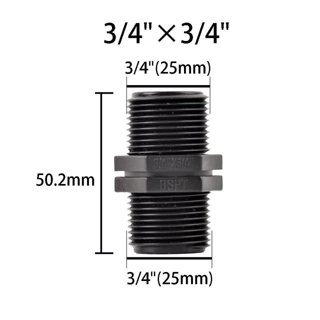 1Pc 1/2 "~ 2" Bsp Műanyag Férfi Szál Egyenlő Átmérőjű Lezáró Gyűrűs Tömlő Cső Egyenes Kapcsoló Vízszűrő Alkatrészek - Image 4