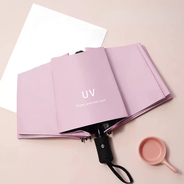 Automatikus Esernyő Eső Nők Szél Hordozható Összecsukható Napsósák Utazási Lányok Sombrilla Ellenálló Uv-Ellenes Parasol - Image 2