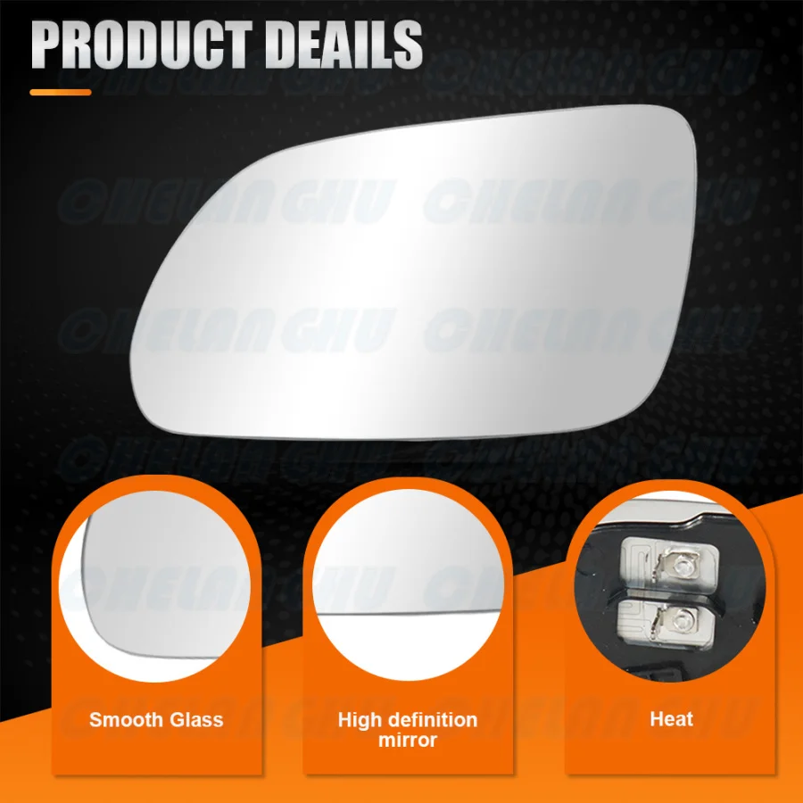 폭스바겐 폴로 9N2 2002 2003 2004 2005 6Q0857521 6Q0857522 열선 내장 사이드 미러 유리 자동차 액세서리
