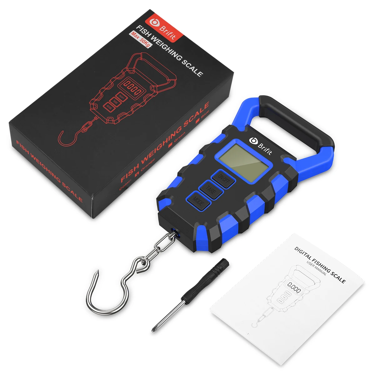 50Kg Hanging Scale with Ruler Digital Portable Fish Hook