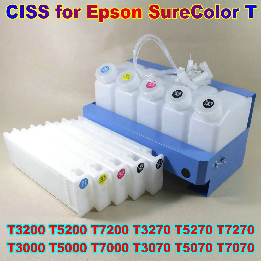 

CISS Supply Bulk Ink System Kit With Chip for Epson SureColor T3070 T5070 T7070 T3200 T7200 T5200 T3270 T5270 T7270 System BIS