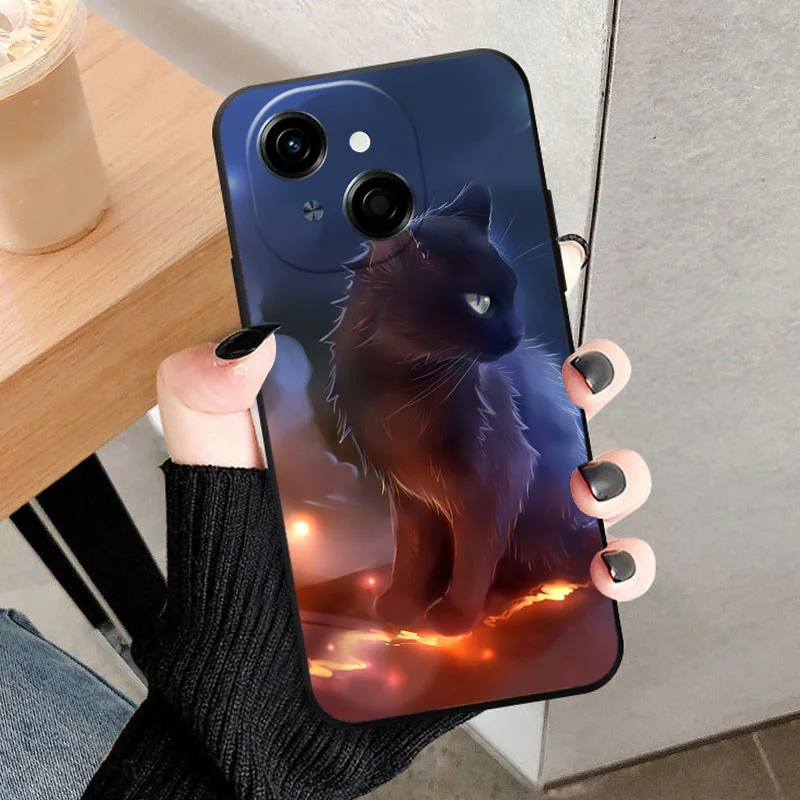 Luxurious Shockproof Black TPU Silicone Phone Case - Soft Protective Back Cover