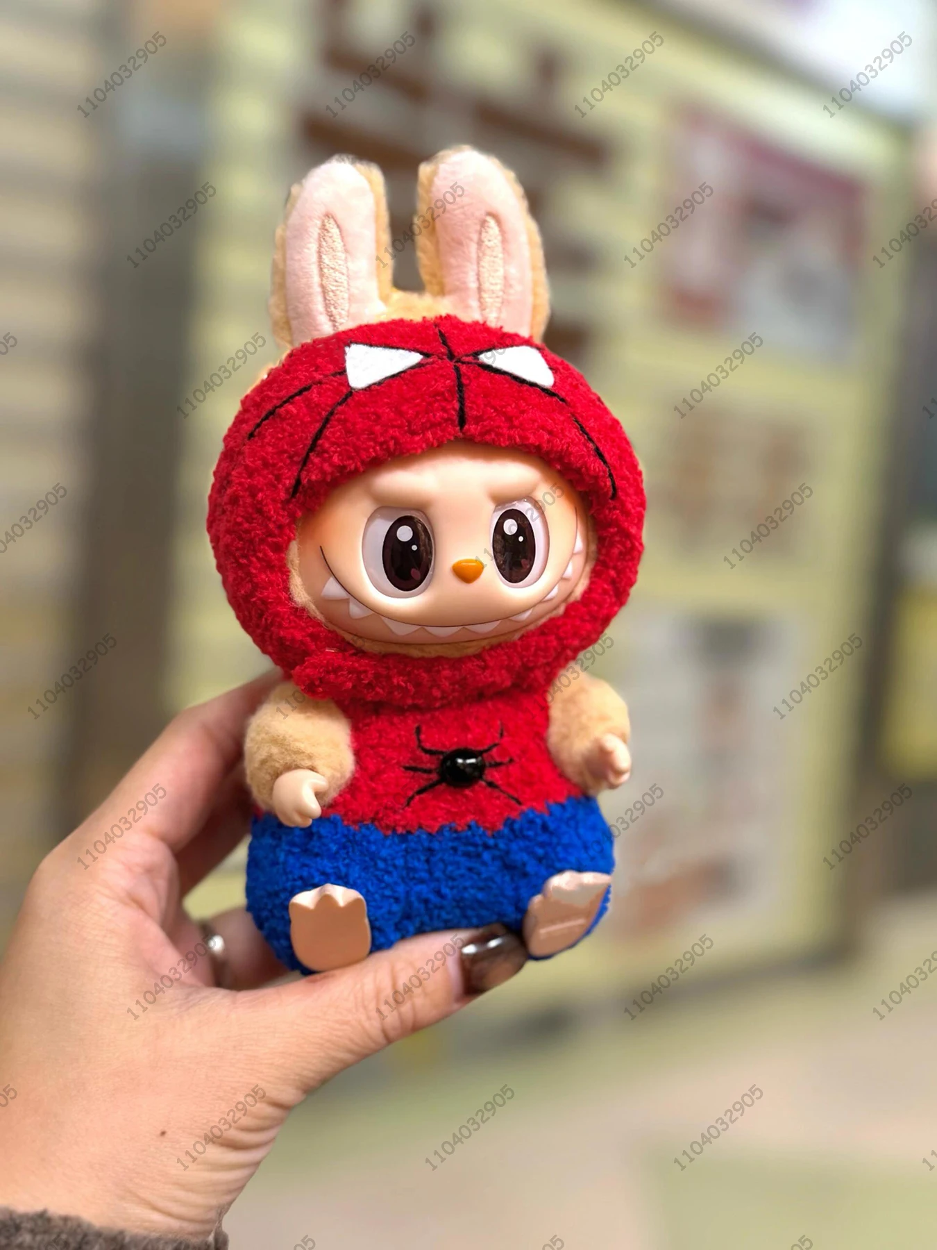 Labubu The Monsters Batman Costume Spider-man Clothes 1:1 Original Replica Vinyl Doll Action Figure Bag Charm Bag Pendant Gift