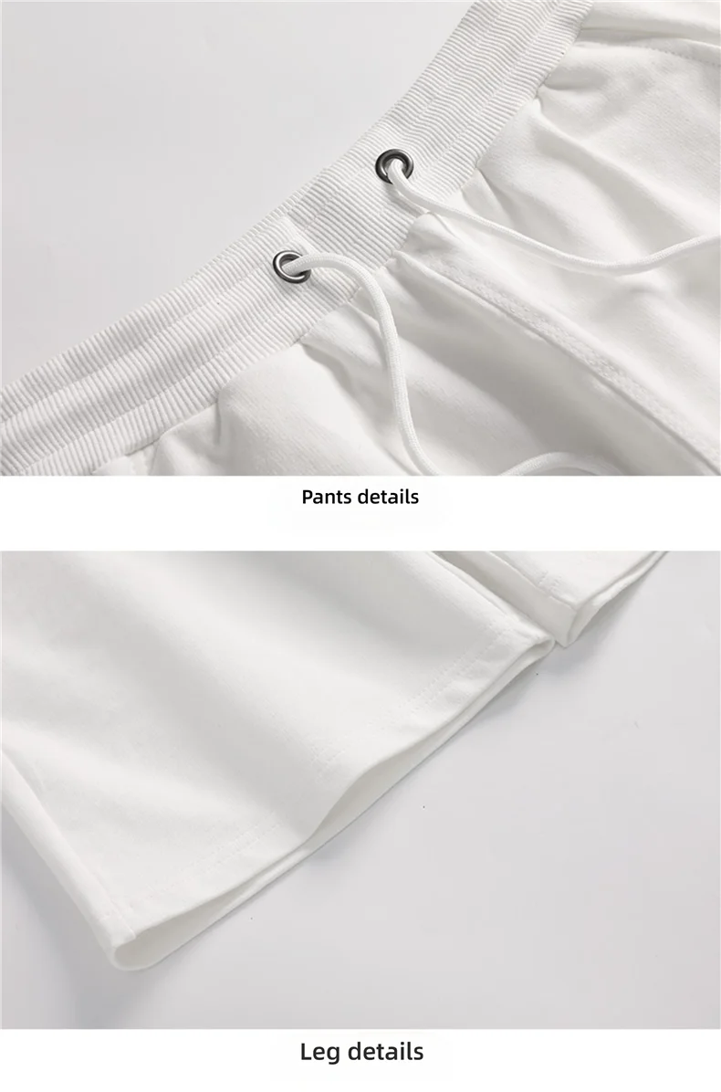 Top Quality 100% Cotton Summer Brand New Korean Street Casual Shorts Fashion Men Drawstring Slim Trousers Sports Men Clothing