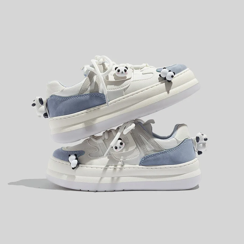 

Новинка 2022, Симпатичные женские туфли со шнуровкой и хлебом, японские туфли на толстой подошве с круглым носком, нишевые разноцветные туфли, маленькие белые туфли