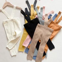 Infant Kids Suspender Pantyhose Spring Autumn Baby Girls Boys Tights Baby Girl Clothes High Waist Bandage Cross Straped Leggings 1