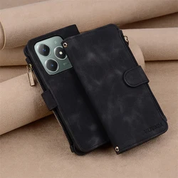 Flip Leather Wallet Cover for Realme Note - Premium Case and s Etui (Black)