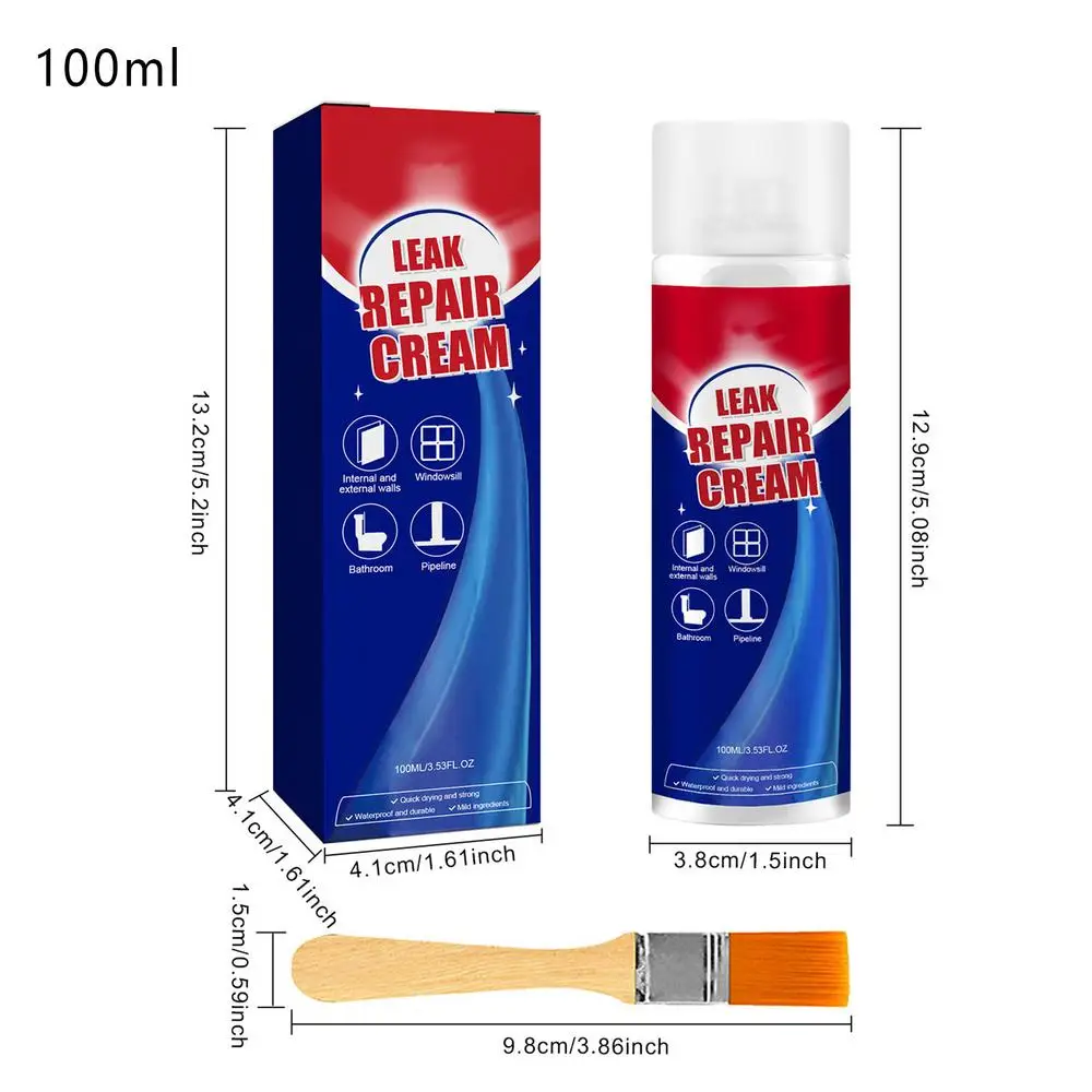 reparo cerâmico multiuso, Spray selante anti-vazamento, Creme de parede, 100ml