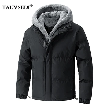 Men's Winter Fleece-Lined Hooded Parka – Plus Size Outdoor Overcoat