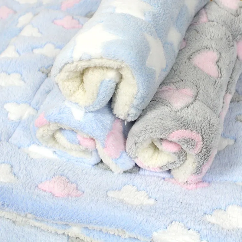Cozy Soft Fleece Cat Dog Bed Blanket