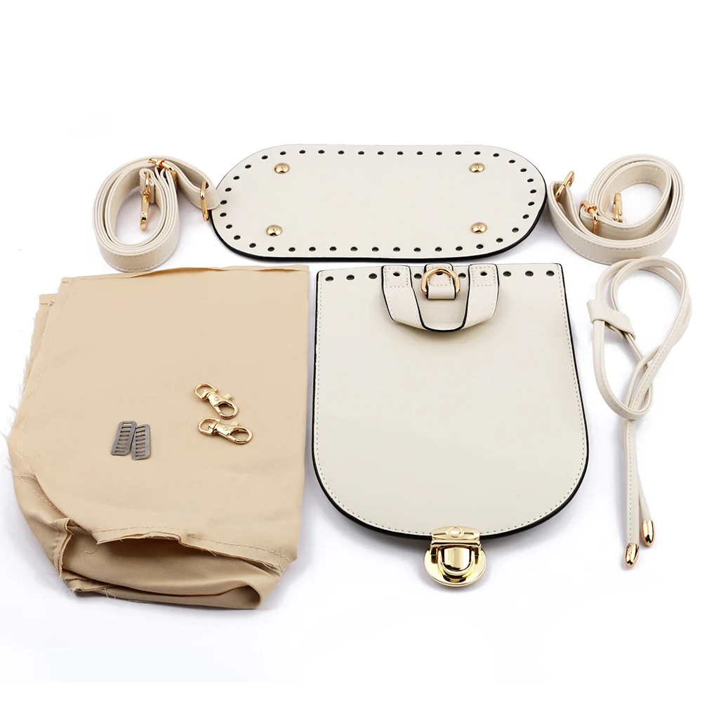 Adjustable PU Leather Bag Strap Handbag Woven Crochet Bag Bottoms For Shoulder Handbag DIY Handmade Bag Replacement Accessories
