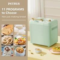 Petrus Automatic Bread Maker Machine,Customizable Settings,Ice Cream IMIX,Auto Fruit Nuts Dispenser,2 Loaf Size PE8899 1