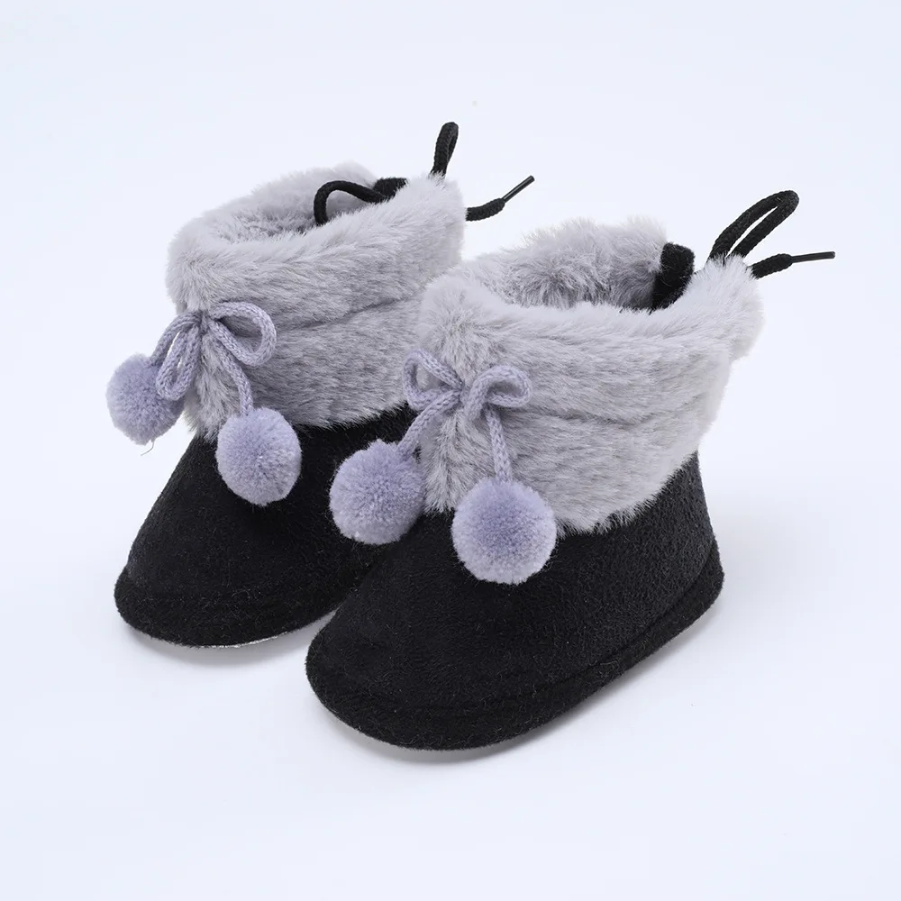 Newborn Toddler Warm Boots Winter First Walkers baby Girls Boys Shoes Soft Sole Fur Snow Booties Kids Snow Boots for 0-18M Bebe - 3