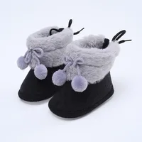 Newborn Toddler Warm Boots Winter First Walkers baby Girls Boys Shoes Soft Sole Fur Snow Booties Kids Snow Boots for 0-18M Bebe 3