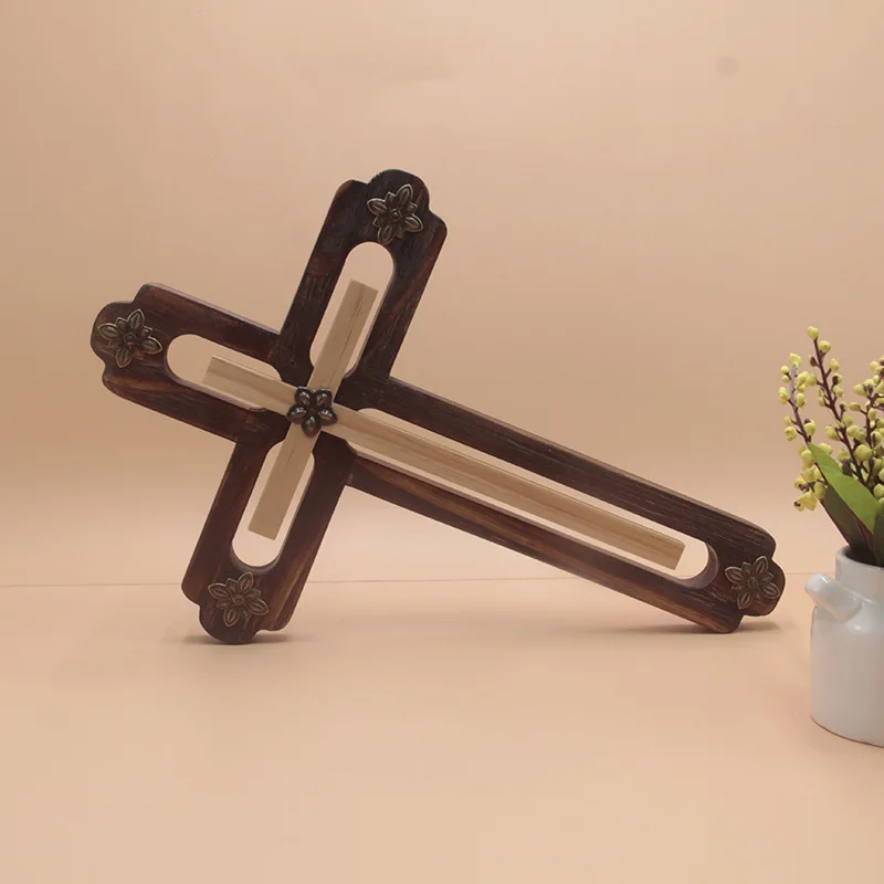 

New Fashion European Wooden Cross Church supplies Western Religion Christian Catholic Orthodox Cross Decorate Gift Accessories