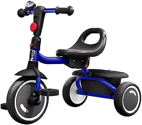 

Детский трехколесный велосипед babyjoe для детей от 18 месяцев до 5 лет, складной трехколесный велосипед со съемной корзиной для хранения, легко устанавливается, для верховой езды