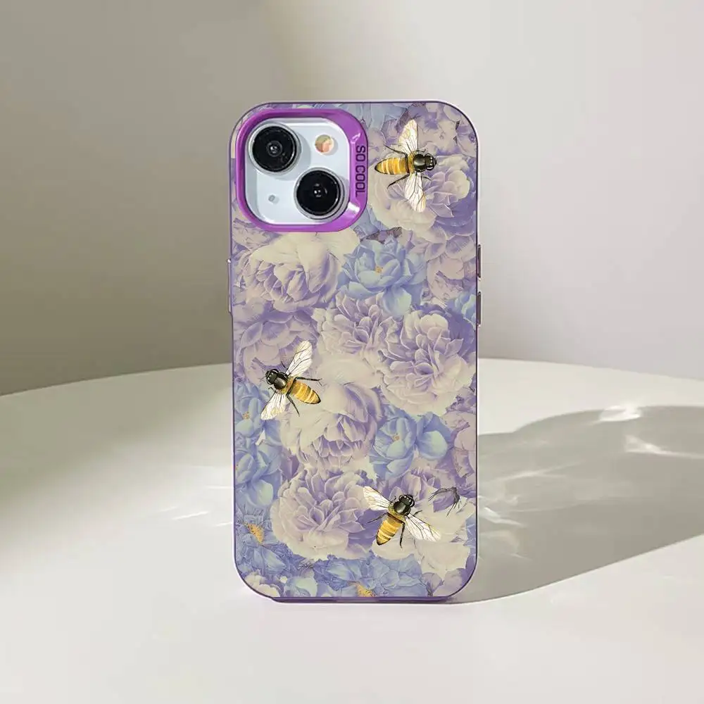 EPC Bridgerton A Flor Da Temporada Phone Case Fashion IMD Color Silver Shell For IPhone 16 15 14 13 12 11 Pro Max Plus