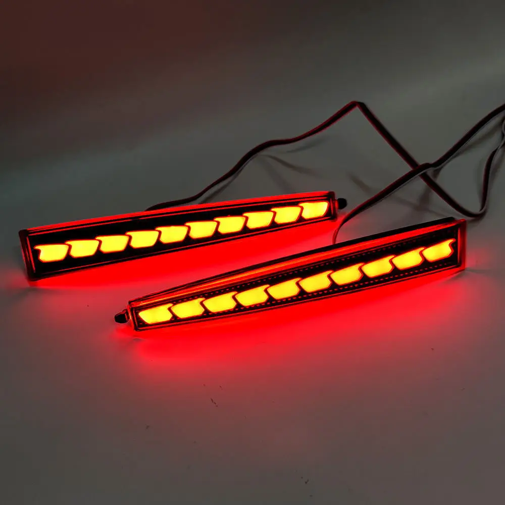 For Toyota BEZZA 2016 2Pcs Car Rear Bumper Light Reflector Driving Brake Lights Dynamic Turn Signal Rear Fog Lamp Accessories detail image 6