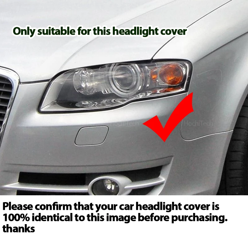 DTMOTO Halogen Headlights For 2006-2008 Audi A4 S4 – Left+Right, Chrome Housing, DOT Compliant