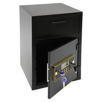 Business Safe with Anti-Theft Lock, Alarm System, Steel Construction, Wall/Floor Mountable for Secure Storage 1