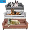 Heavy Duty Pet Sofa Large Raised Dog Bed Cushioned Sofa Softly Pet Cat Bed Puppy Sofa Couch Lounge Bed 1