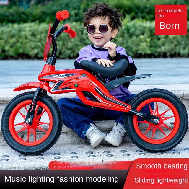 LazyChild New Children's Balance Car 3 To 8 Years Old Without Pedals Two-Wheeled Scooter With Music Light Steady Step Bicycle 3