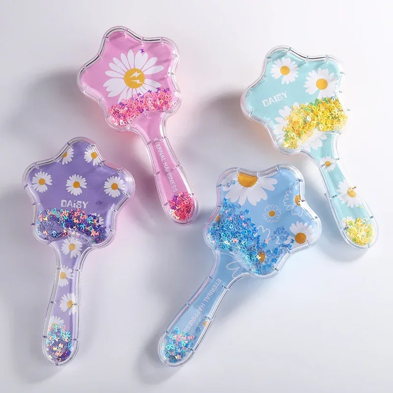 Cartoon Air Cushion Massage Comb Star Shape Sequins Quicksand Anti-knot Combs for Baby Kids Comb for Curly Hair hair comb,hair brush comb,hair comb set