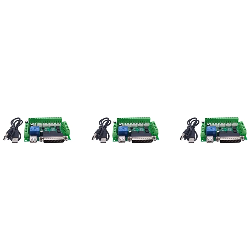 

3X Driver Board For MACH3 Engraving Machine 5 Axis CNC Breakout Board With Optical Coupler For Stepper Motor Drive