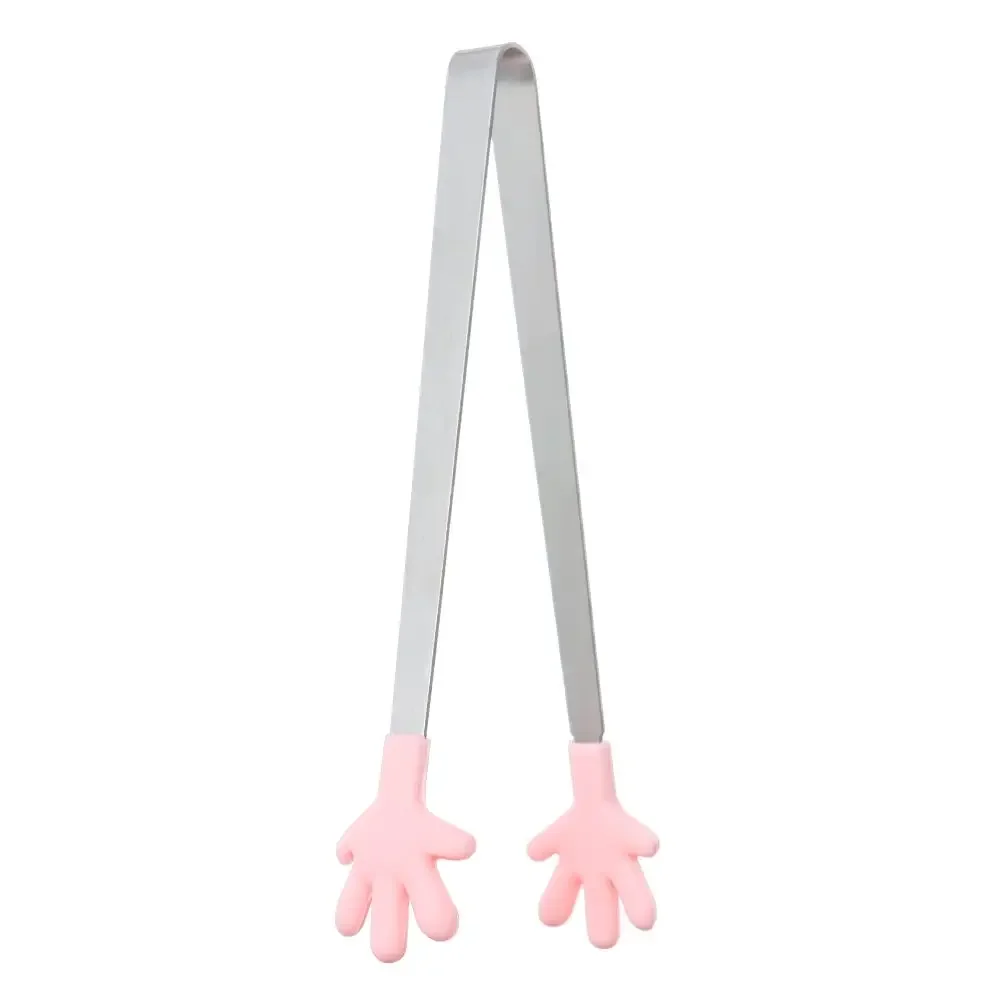 Silicone Stainless Steel Mini Snack Tongs with Non-Slip Handles