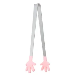 Silicone Stainless Steel Mini Snack Tongs with Non-Slip Handles (2)
