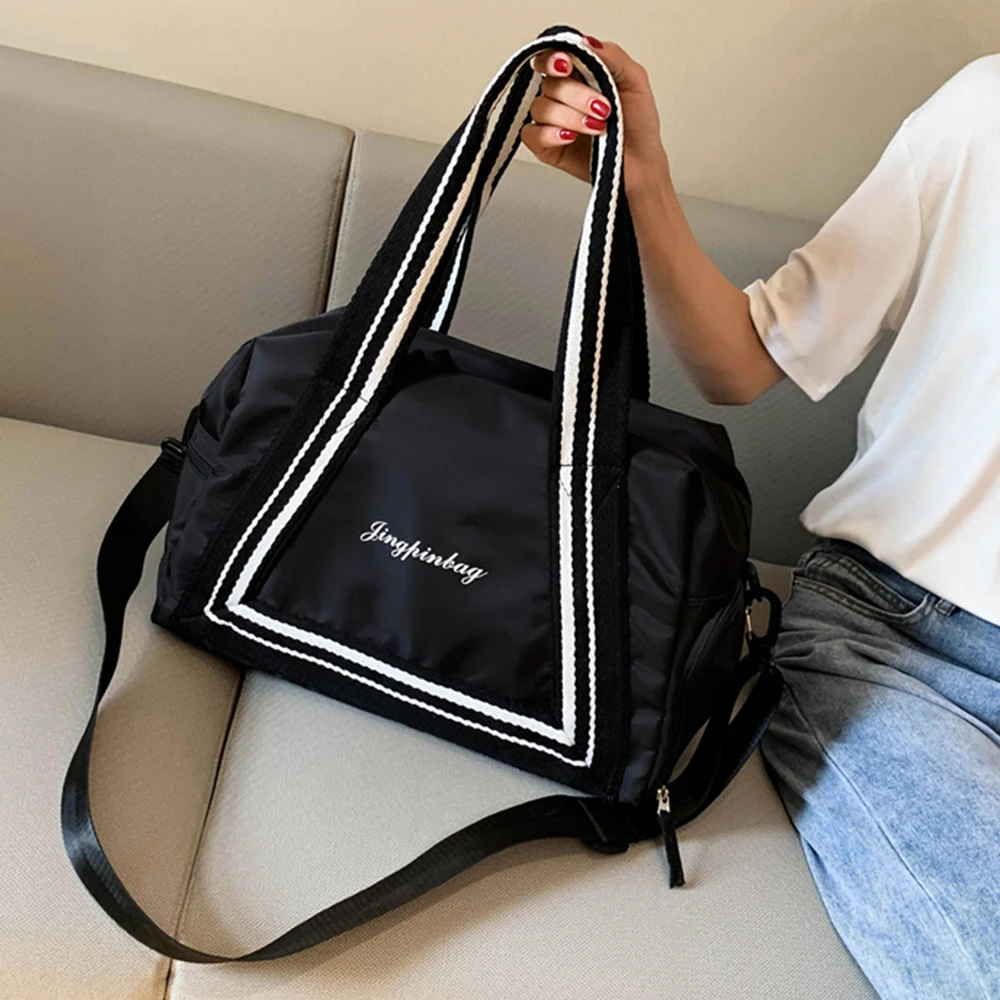 Mala de viagem Duffel B, ideal para fins de semana e pernoites, para homens e mulheres. Dobrável e impermeável, perfeita para academia, com bolso impermeável para itens molhados._voghion.com