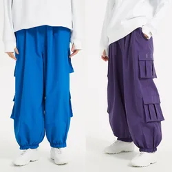 Snowwear Outdoor Large Size Skiing Pants Women Couples Loose Warm Waterproof Breathable Mens Snowboards Trousers