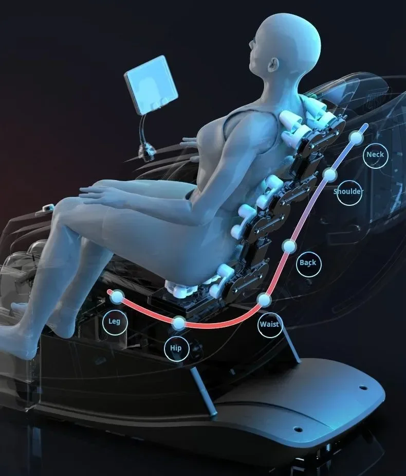 C124 2024 Modern Air Pressure Zero Gravity yamaguchi massage chair electric ai voice Heating Waist Foot Full Body Massage Chair 3