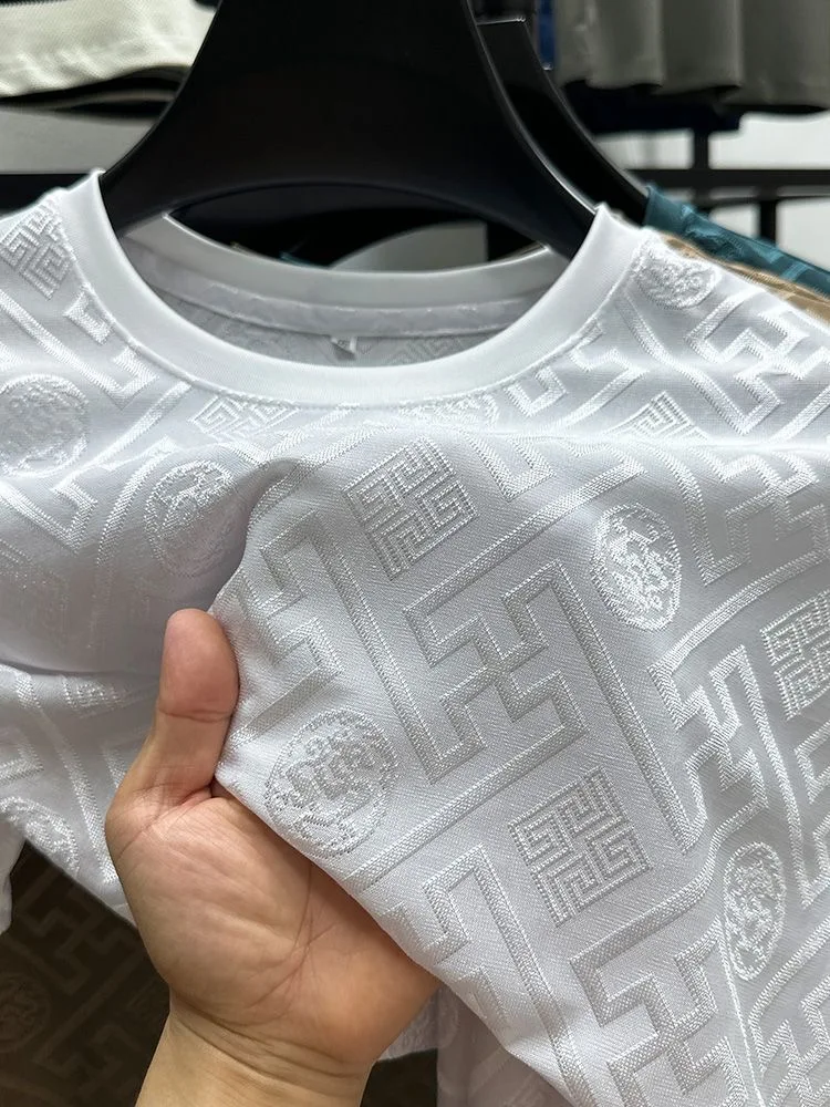 High quality men's short sleeved summer designer boutique jacquard craftsmanship polo business stand up collar T-shirt new style 18 S0b5e04df91094c148e130de1d1cbefffy