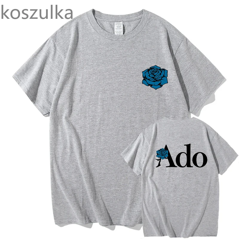 Ado Blue Rose T-shirts Wish World Tour Merch Tee Women Men