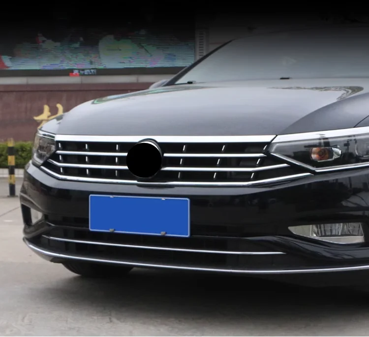 

Хромированная передняя решетка для VW Passat B8, модель 2015, 2016, 2017, 2018, 2019, яркая хромированная полоса на передней решетке