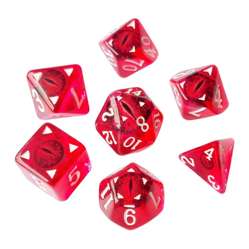 

Набор костей для Дракона 7 шт., многогранные кости с жидким сердечником D и D для ролевых игр на Хэллоуин и Рождество