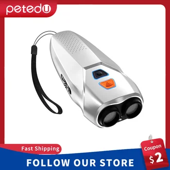 동물 퇴치 초음파 개 억제 장치, 짖음 중지 훈련 장치, 애완 동물 나쁜 행위 교정 장치, 충전식 3 가지 모드 상품 이미지