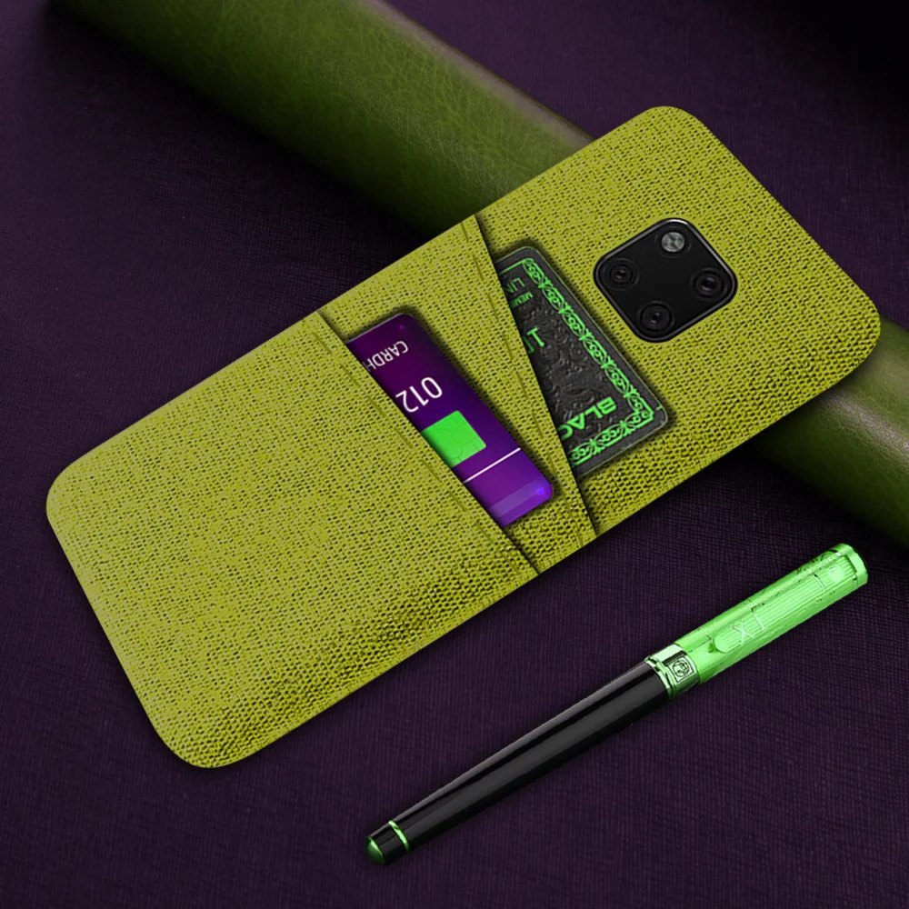 Card Case For Huawei Mate 20 Pro Case Luxury Fabric Dual Card Phone Cover For For Huawei Mate20 Pro 20 X 20X Phone Funda Coque