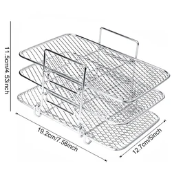 Enhanced Universal Air Fryer Baking and Grilling Racks (Rectangle rack E)