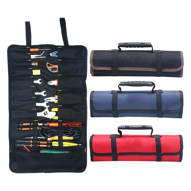 Tool Bag with 5 Tool Pouches Roll UP Portable Screwdriver Insert Pouch Tool  Organizer for Electrician Automotive Tool Bag - AliExpress